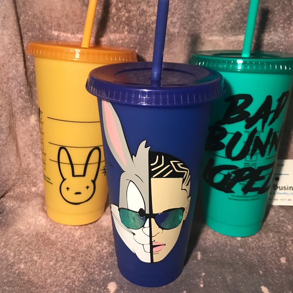 Starbucks Color changing cups - Bad Bunny & Pooh